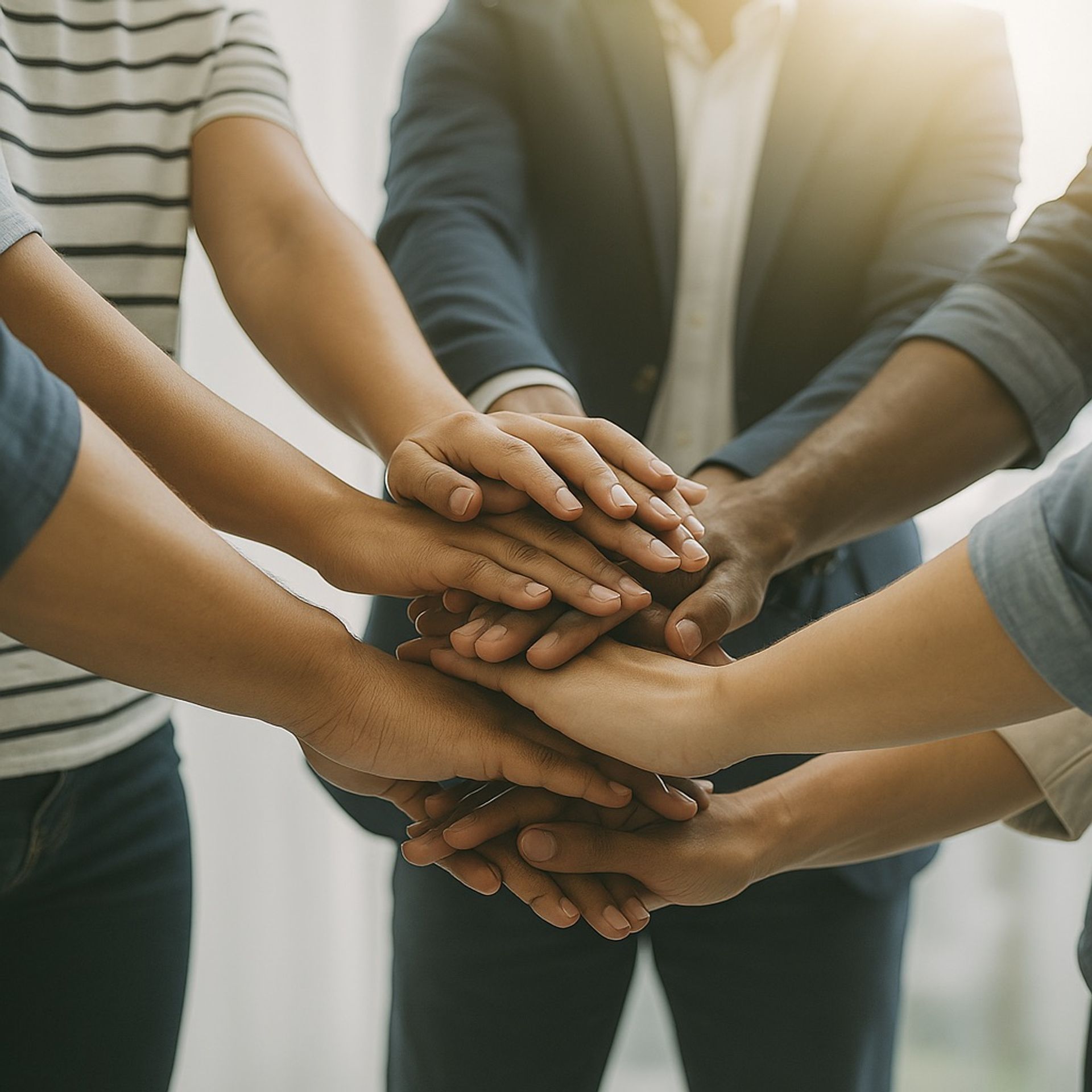 iCare Foundation community members joining hands together in Greater Tampa Bay